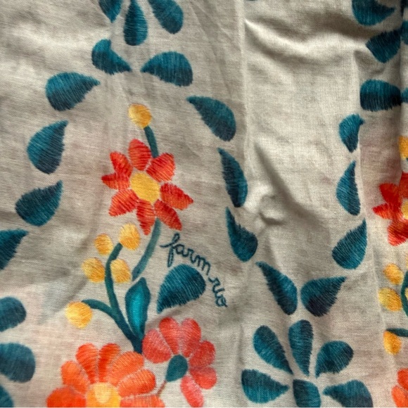 Farm Rio Anthropologie maxi skirt blue grey large - Picture 4 of 10